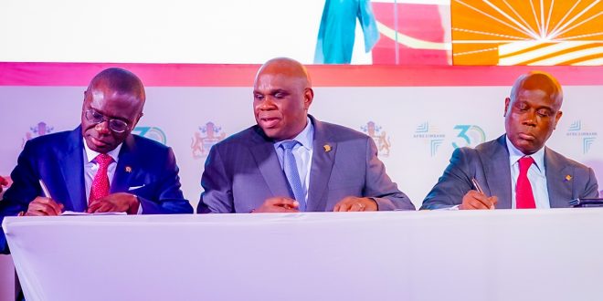 PICTURES: GOV. SANWO-OLU SIGNS PARTNERSHIP WITH AFREXIM AND ACCESS BANKS FOR INFRASTRUCTURE INVESTMENT IN LAGOS, AT THE 2ND AFRICARIBBEAN TRADE AND INVESTMENT FORUM IN GEORGETOWN, GUYANA ON TUESDAY, 31 OCTOBER 2023