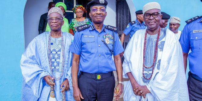 “IGP Kayode Adeolu Egbetokun Forges Partnerships with Ogun Traditional Rulers for Enhanced Security”